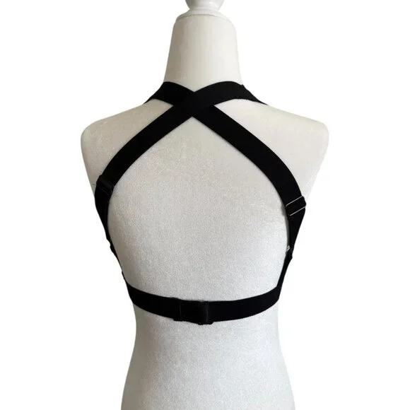 MICHI BRA BLACK M FELINE SPORTS BRA CUTOUT SEXY - Picture 5 of 12